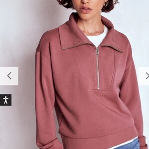 Boden Women's Pink Half-Zip Sweater